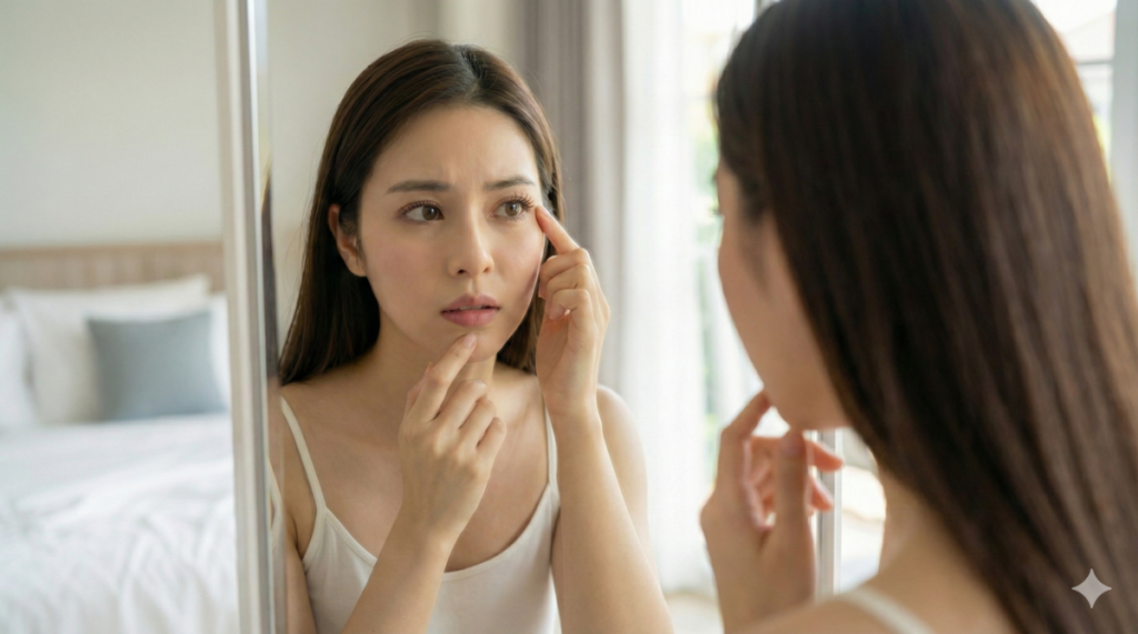 鏡を見て気づく”まつ毛の左右差”の正体